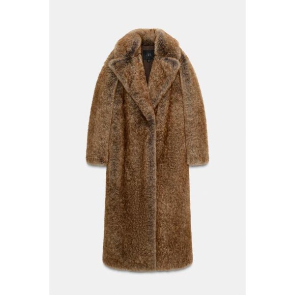ZARA FAUX FUR COAT ZW COLLECTION LIMITED EDITION - Picture 5 of 7